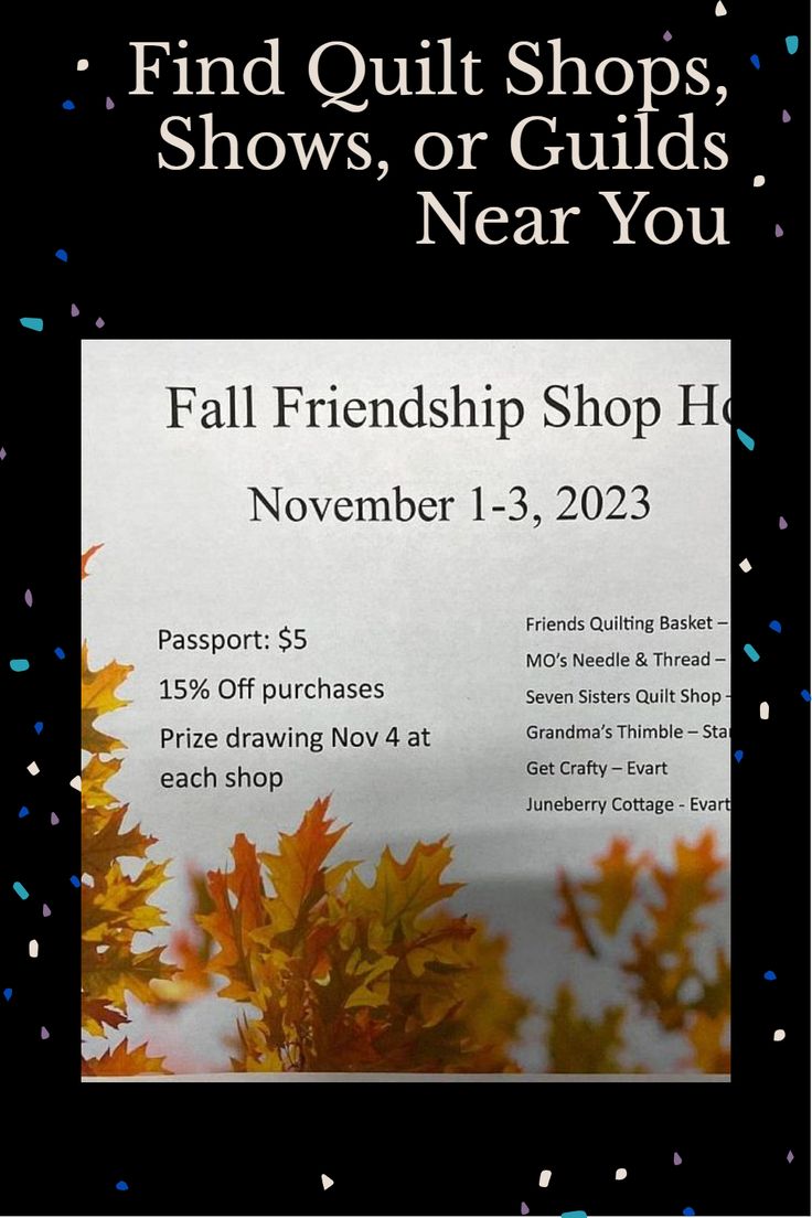 a flyer for the fall friendshop shop