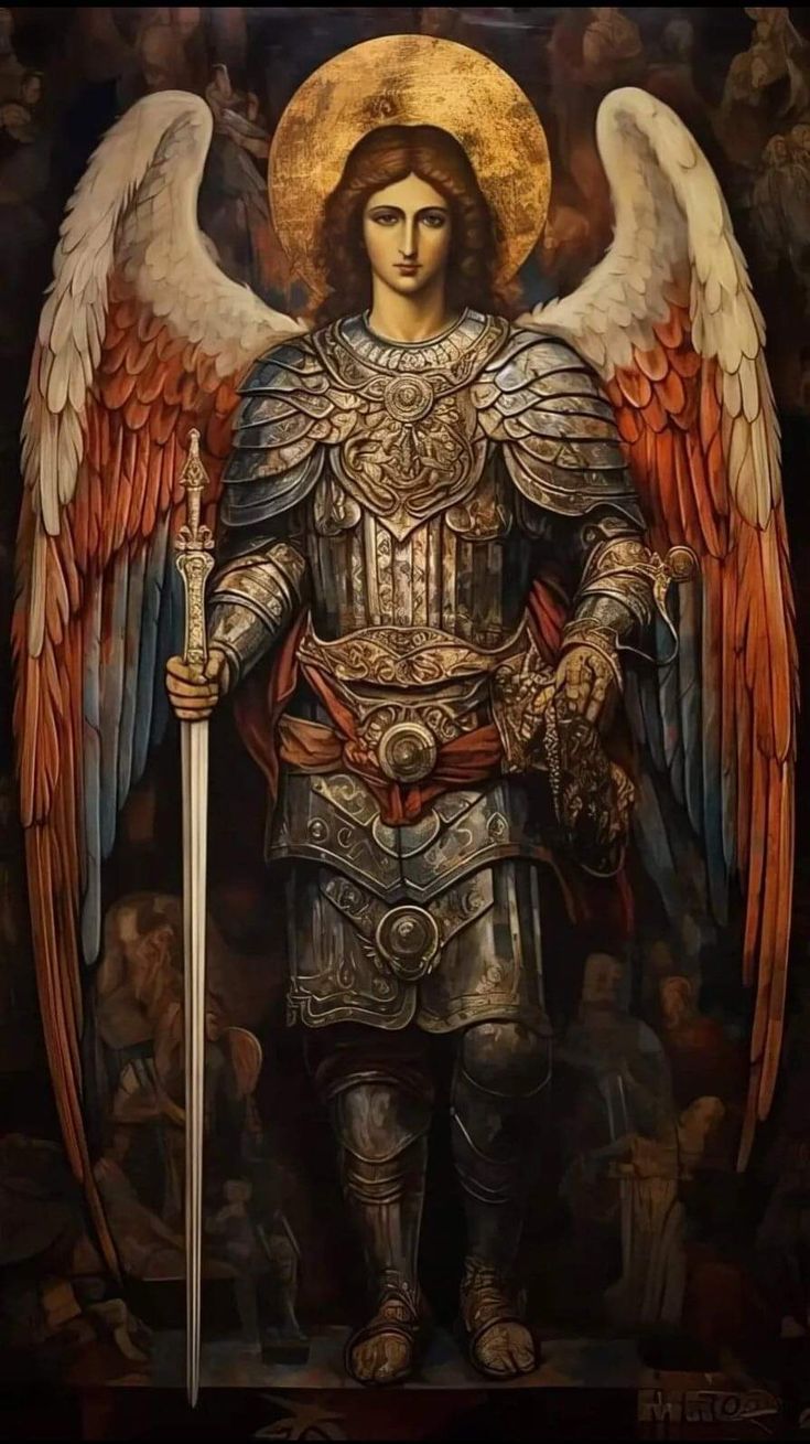 Saint Michael Angel, Saint Michael The Archangel, Golden Art, Michael The Archangel, Heaven Art, Angel Warrior, Michael Art, San Michele, Saint Michael