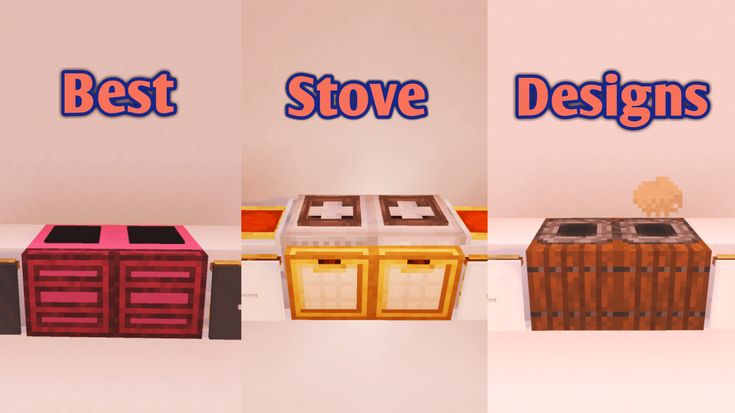 three different boxes with the words best stove designs on them