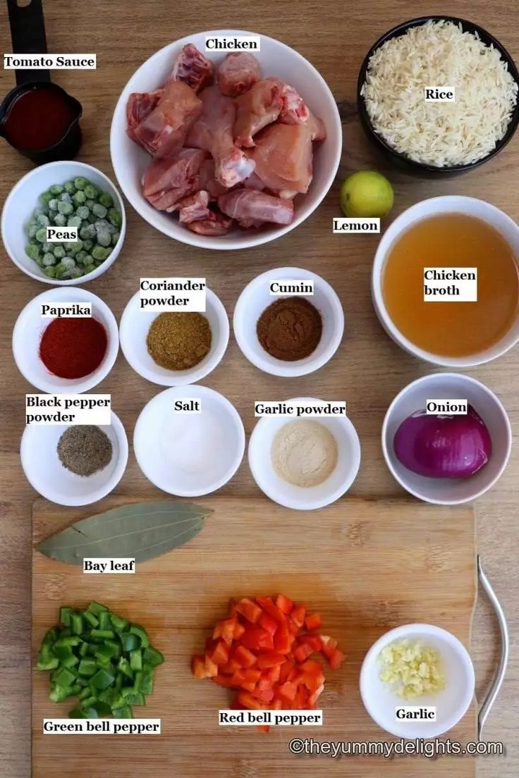 the ingredients for this recipe are shown in bowls