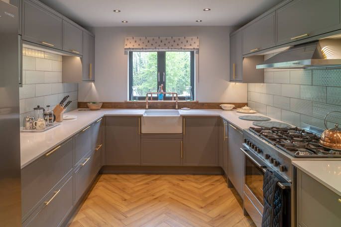 the kitchen is clean and ready for us to use in its new owner's home