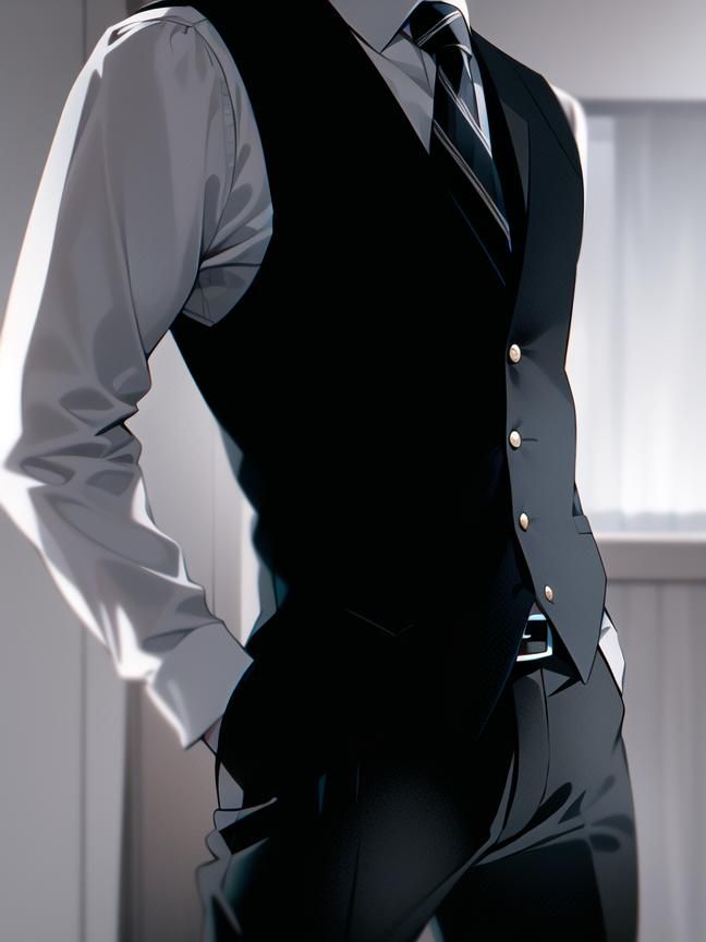 Guy In A Suit Anime, Male Bartender Outfit, How To Draw A Tuxedo, Suit Guy Drawing, Anime Man In Suit Art, Suits Men Reference, Anime Guys In Suit, Suit Man Drawing, Anime Suit Guy