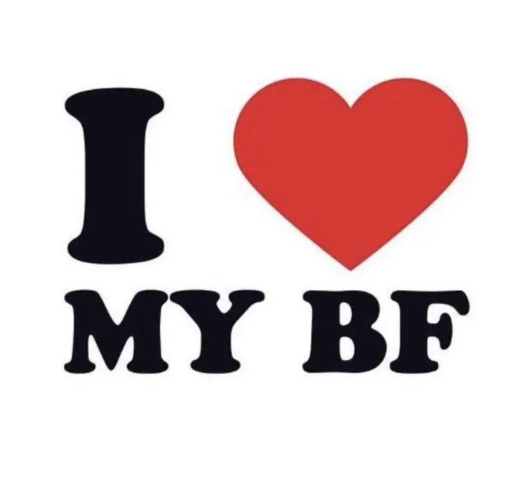 i love my bf sticker with the word'i love my bf '