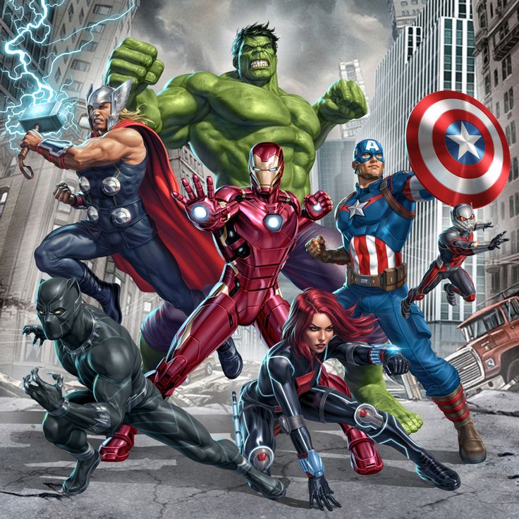 an image of the avengers and other superhero characters