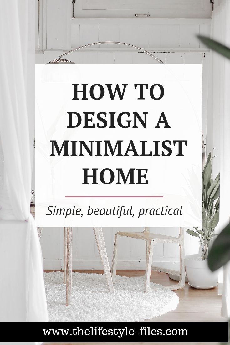 a sign that says how to design a minimalist home