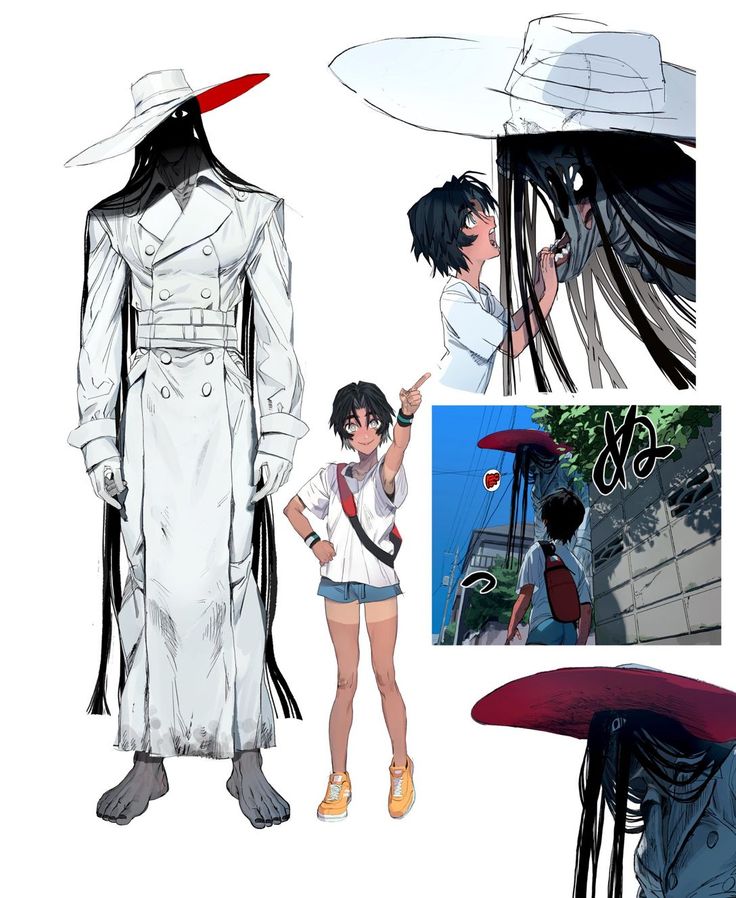 an anime character is standing next to another character with long black hair and wearing a white trench coat