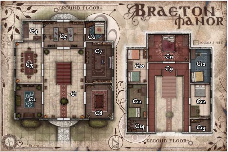 the floor plan for braeton manor, which is located in an old - fashioned style