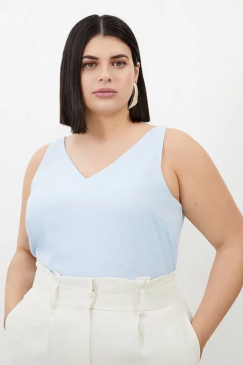 Plus Size Women's Clothing | Plus Size Outfits | Karen Millen Plus Size Cami Tops, Hen Do Outfits, Workwear Capsule Wardrobe, Plus Size Workwear, Outfits For Mexico, Spring Wedding Guest Dress, Petite Business Casual, Ibiza Outfits, Fall Wedding Guest Dress