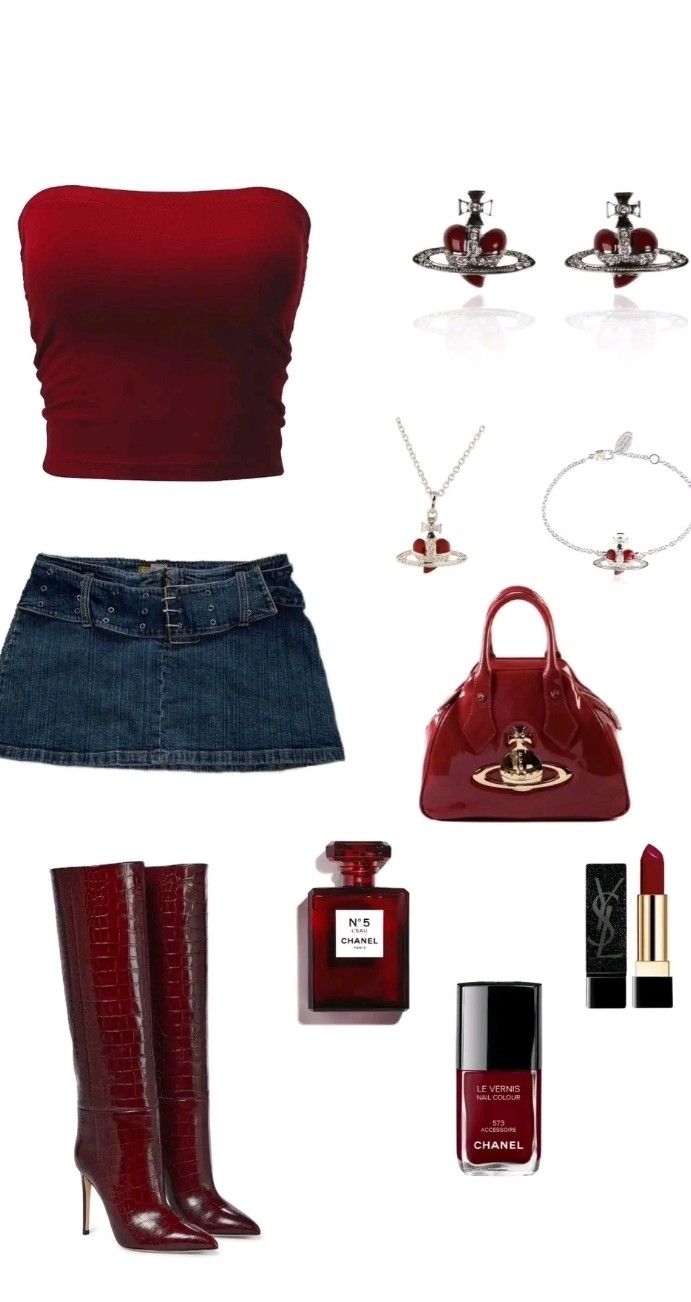 Red Night Out Outfit, Night Out Outfit Skirt, Outfit Inspo Fancy, Night Out Outfit Clubwear, 00s Mode, 2000s Fashion Outfits, Looks Street Style, Night Out Outfit, Swaggy Outfits