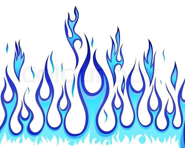 blue flames on white background with clippings for text or image stock photo and royalty