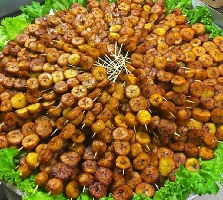 a large platter filled with lots of food