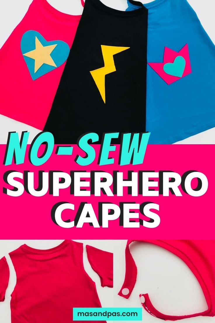 no sew superhero capes for babies and toddlers