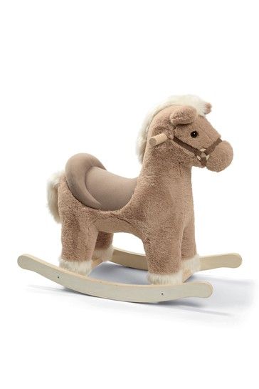 a toy rocking horse on a white background