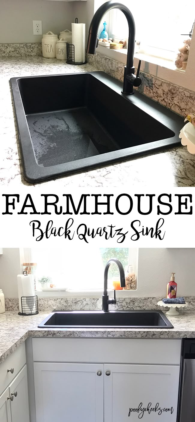 an old farmhouse sink is painted black and white with the words farm house on it