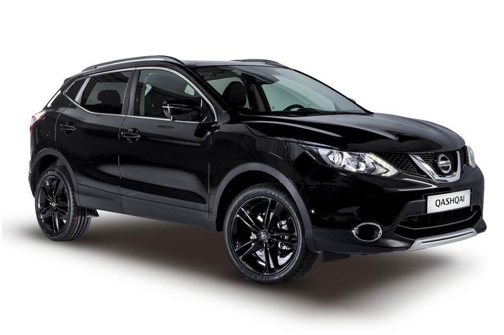 a black nissan suv is shown on a white background