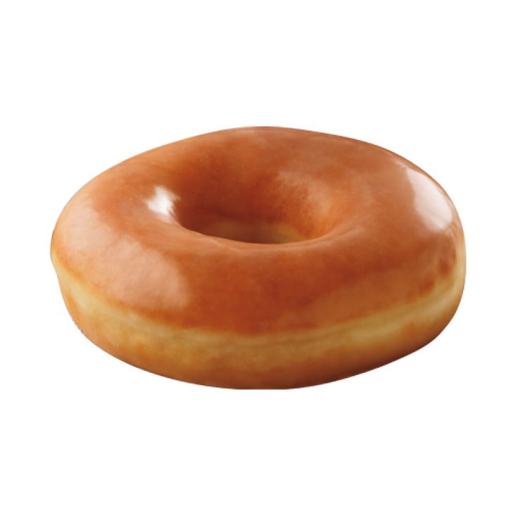 a glazed donut on a white background