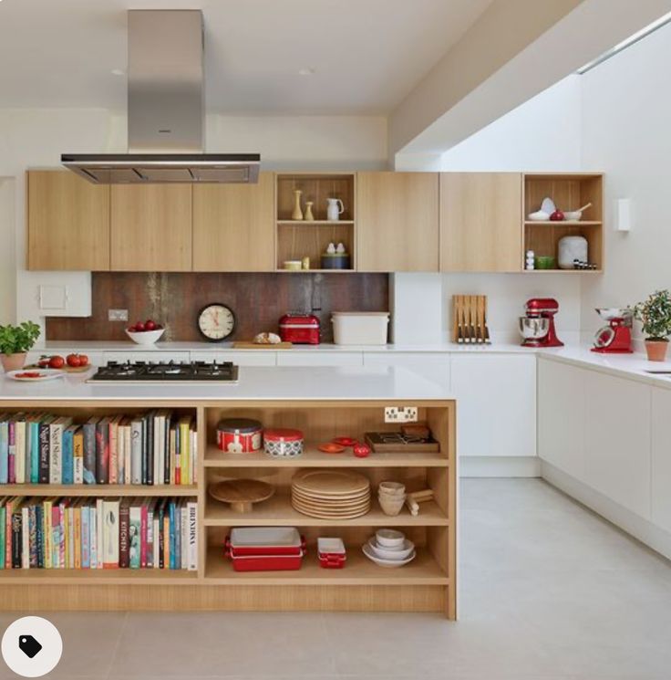 the kitchen is clean and ready to be used as a cook's countertop