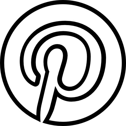 the letter p in a black and white circle