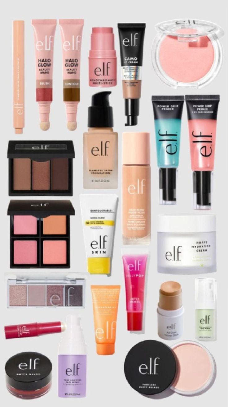 Elf makeup #aesthetic Elf Makeup Products, Makeup Contouring, Preppy Makeup, Makeup Order, Makeup Bag Essentials, Makeup Help, Face Makeup Tips, Elf Cosmetics, Elf Makeup