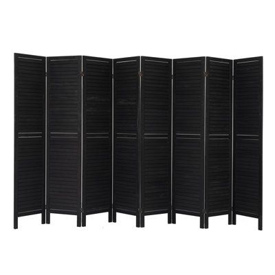 four panel room divider in black finish