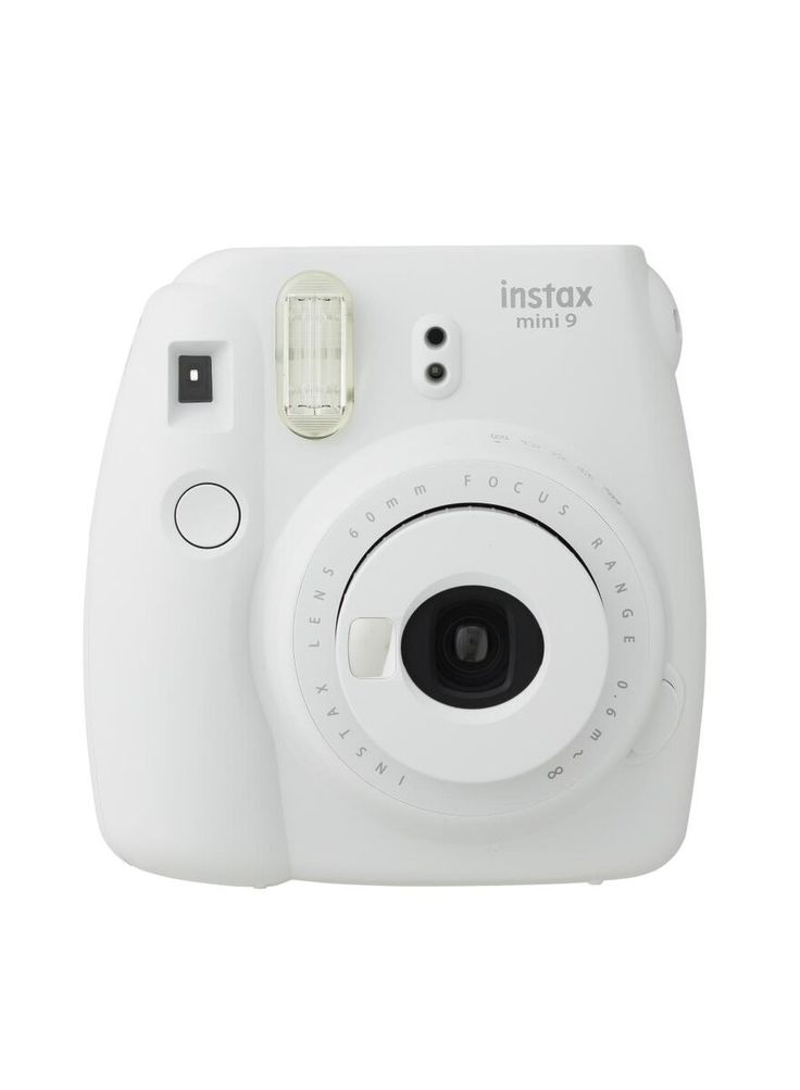 an instax mini 9 camera is shown on a white background