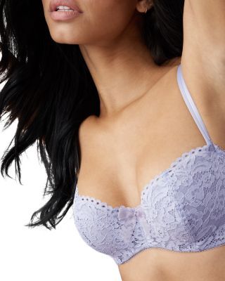 An exceptionally pretty underwire bra with intricate floral lace and a large sheer mesh bow at front. Mesh Bows, Ciao Bella, Strapless Bra, Underwire Bra, Bra Women, Floral Lace, Bralette, Mesh, Bra