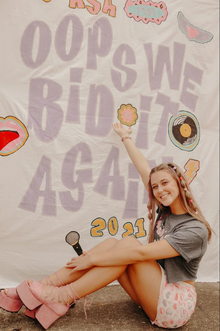 Y2k Bid Day Banner, Y2k Recruitment Theme, 2000s Sorority Theme, Dphie Bid Day, Bratz Sorority Theme, Sorority Bid Day Banner, Sorority Philanthropy Events Ideas, Y2k Bid Day Theme, Y2k Sorority Theme