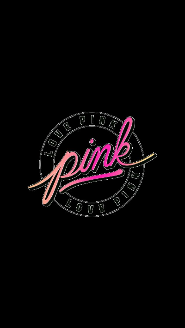 the pink logo is shown on a black background, and it appears to be in color