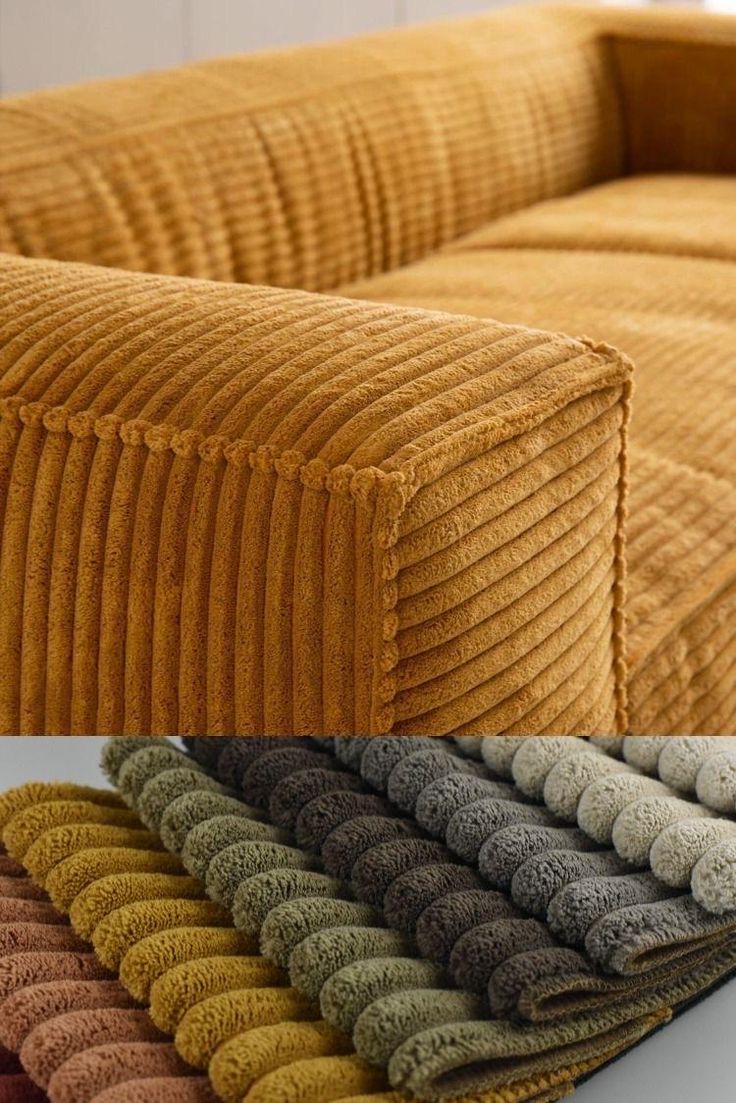 an image of a couch that is made out of different colors and sizes on the floor