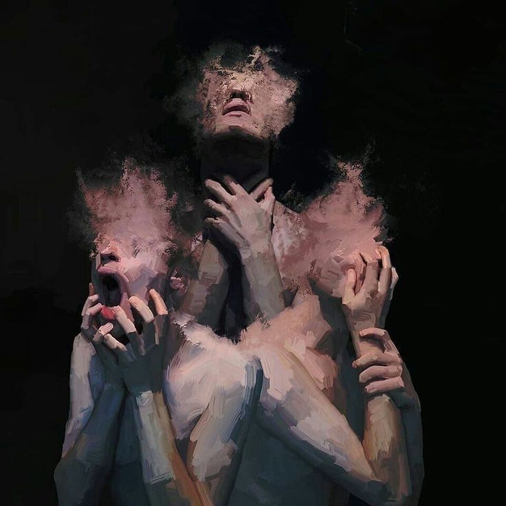 Painting of the same person three times with their face distorted. On the left the person grips their face screaming, in the middle the person has their hand around they throat, on the right the person covering their mouth with their hand. متحف فني, Beard Men, Arte Peculiar, Arte Inspo, A Level Art, Ap Art, Ethereal Art, Art Portfolio, Surreal Art