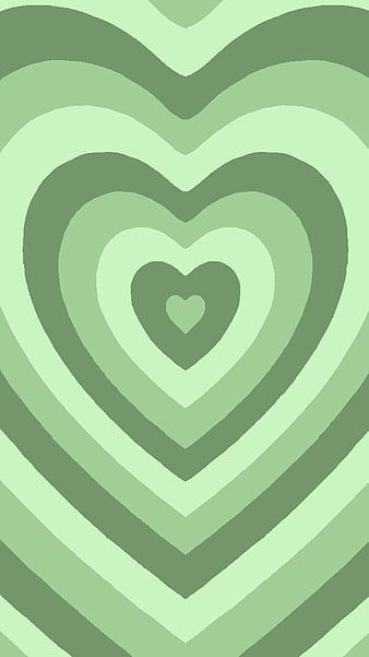 a heart shaped pattern in shades of green