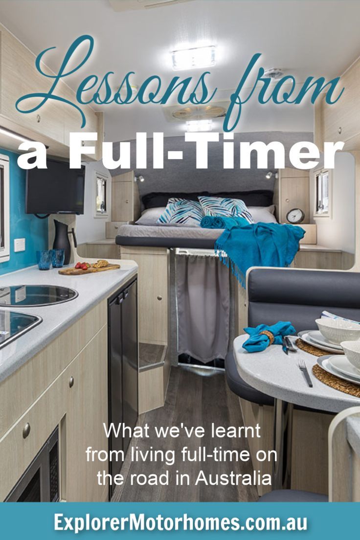 an rv with the words lessons from a full - timeer