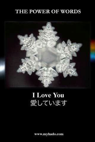 Masaru Emoto “I love you” Masaru Emoto Water, Hidden Messages In Water, Quantum Physics Spirituality, Crystal Mandala, Masaru Emoto, Water Experiments, Create Your Dream Life, The Power Of Words, Power Of Words