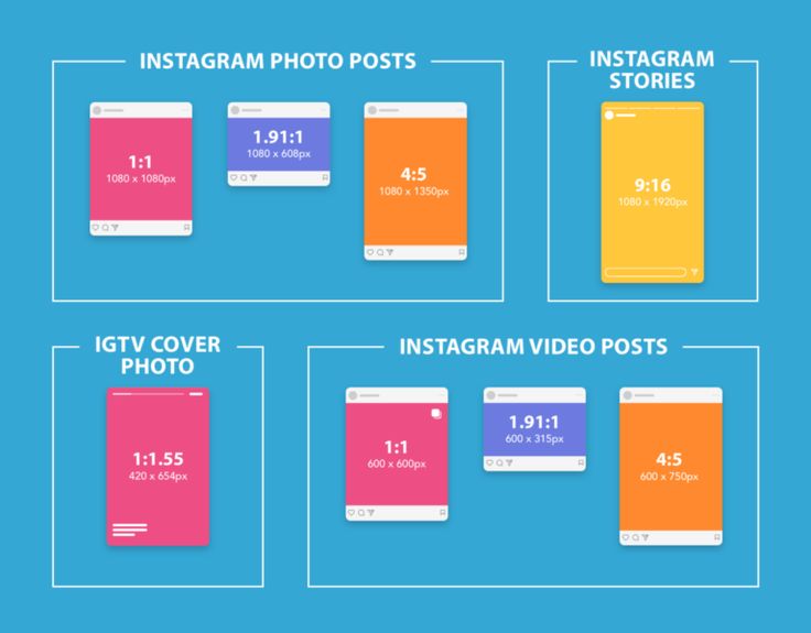 the instagram photo posts are displayed in different colors, sizes and font options for each page