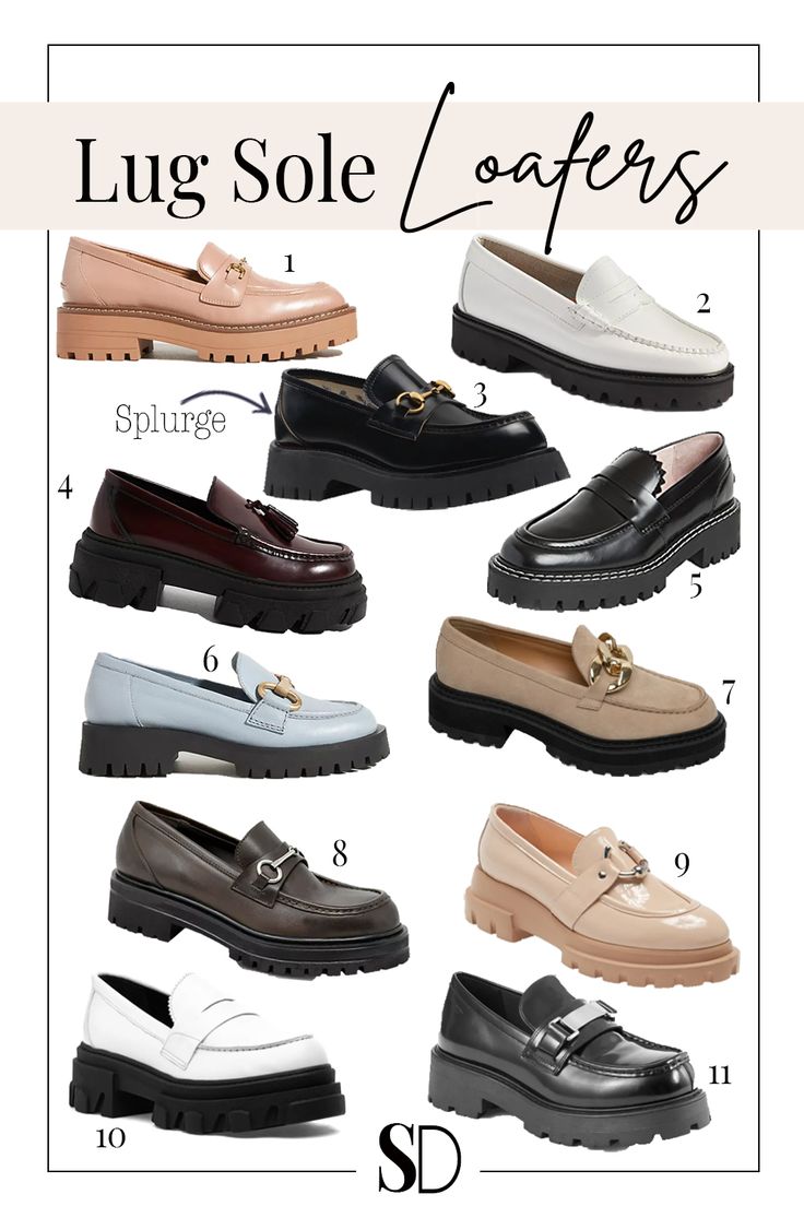 Spring Shoe Trends - One of my favorite trends of the season is lug sole loafers. Yes. They are still going strong for spring. #styledahlia #shoetrends #springshoes #casualshoes #loafers #lugsoleloafers Sepatu Platform, Sandals Design, Loafers Outfit, Shoes Outfit Fashion, Fashion Vocabulary, Loafer Shoes Women, Girly Shoes, Aesthetic Shoes, Swag Shoes