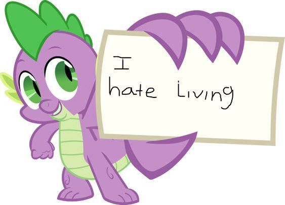 a purple pony holding up a sign with green leaves on it's head and eyes