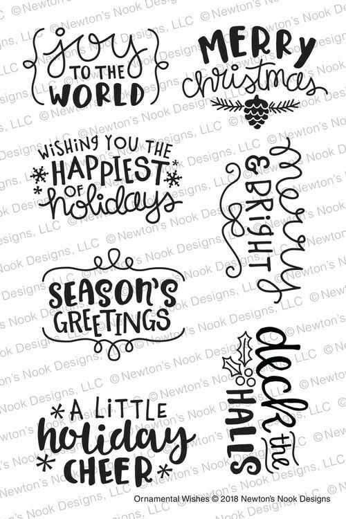 christmas wishes stamp set with words