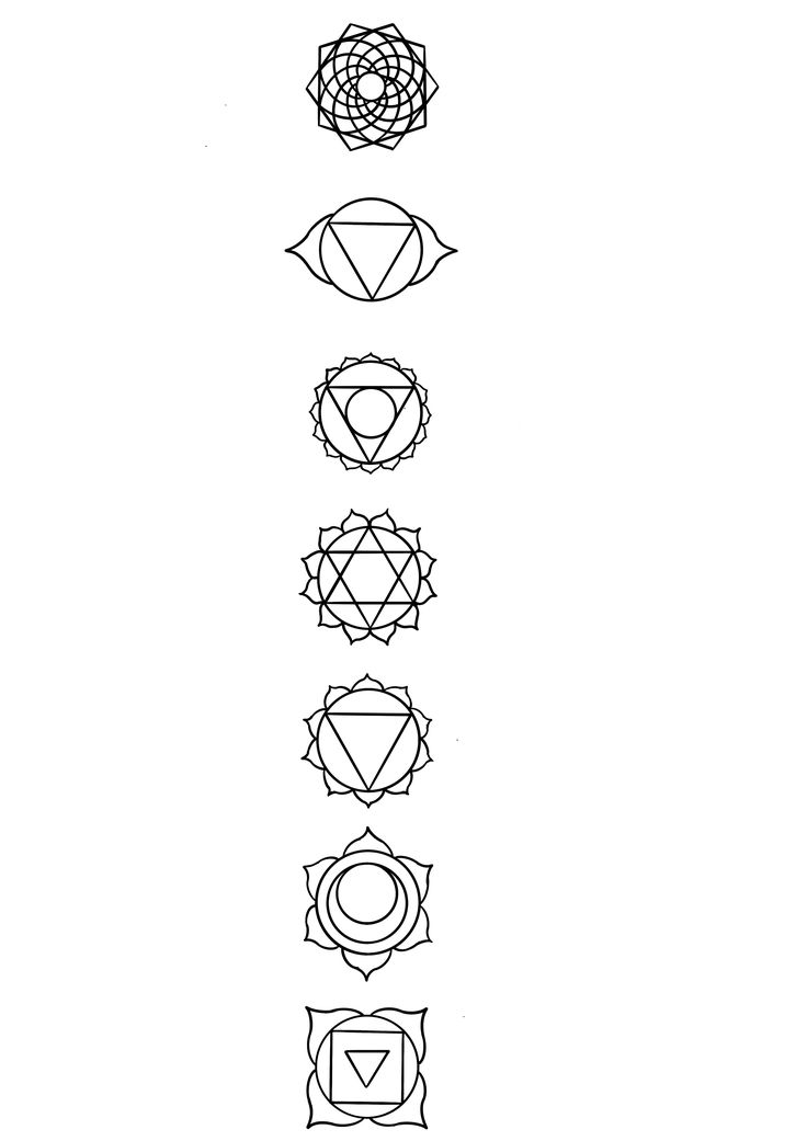 the seven chakras are arranged in a line