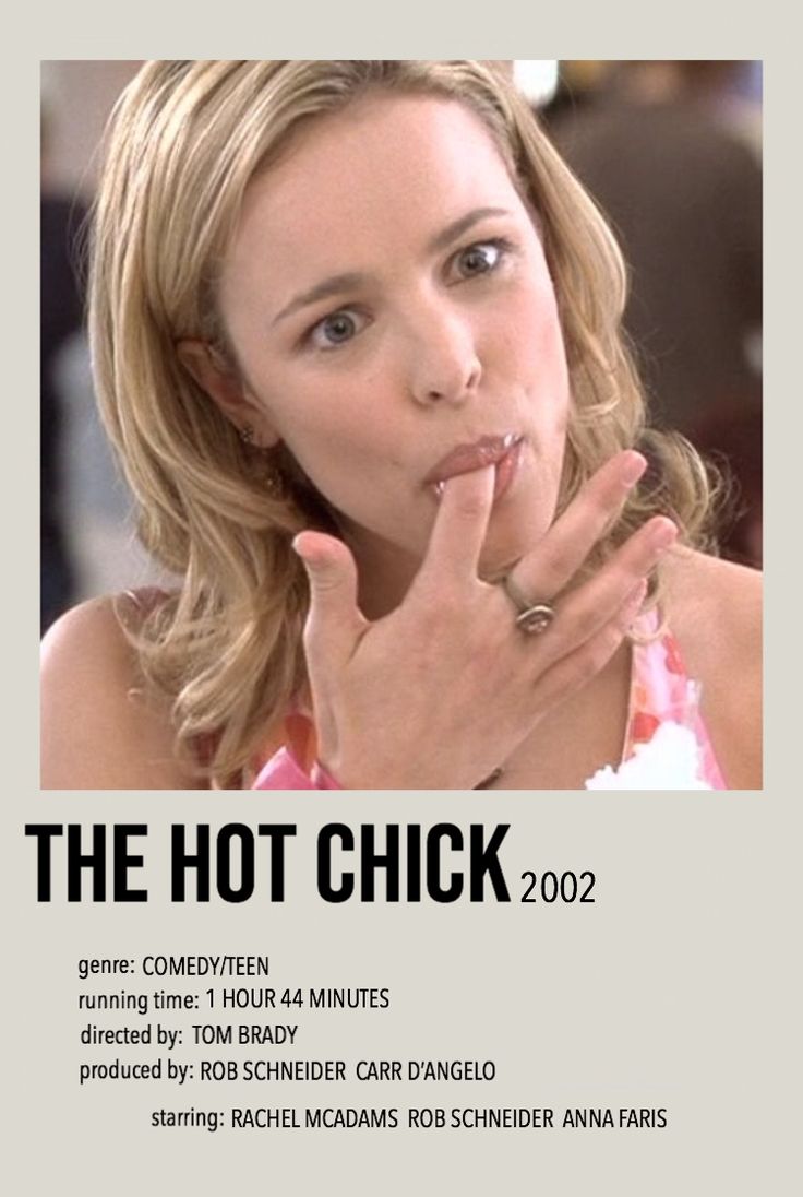 the hot chick movie poster with an image of a woman sticking her finger out to her mouth