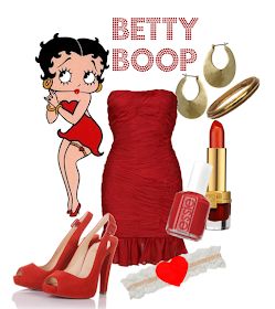 an image of a woman in red dress and accessories