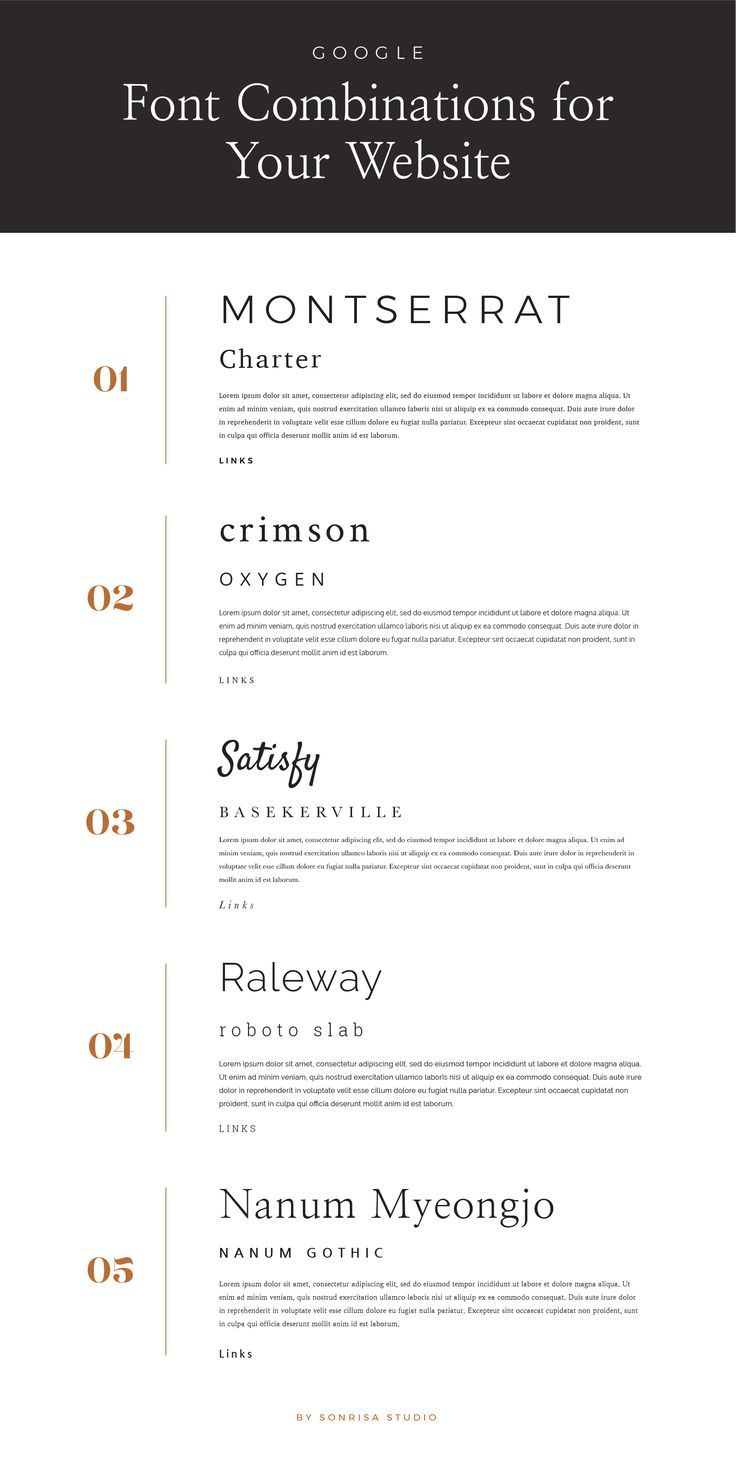 font combinations for your website that are easy to use, and can be used in many ways