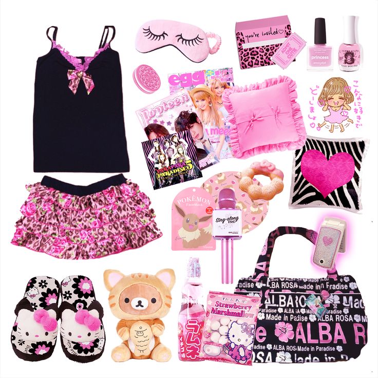 Gyaru Fashion Board, Agejo Gyaru Outfit Ideas, Pink Gyaru Outfit, Gyaru Pajamas, Gyaru Wardrobe, Gyaru Clothing, Gyaru Kawaii, Agejo Gyaru, Mcbling Fashion