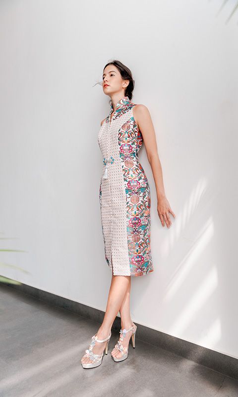 Dress Batik Modern Fashion Style, Chinese Dresses Pattern, Dress Batik Modern, Chinese Dress Modern, Batik Dress Modern, Batik Clothing, Qi Pao, Dress Batik, Chinese Style Dress