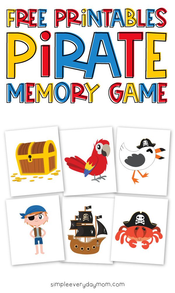 the free printable pirate memory game for kids to play with their favorite animals and pirates