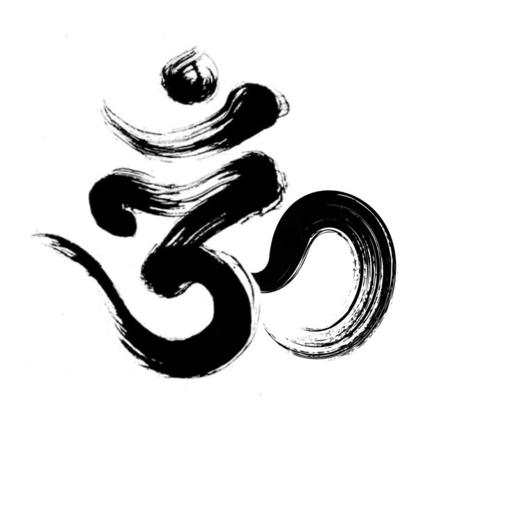 an omen symbol is shown in black and white