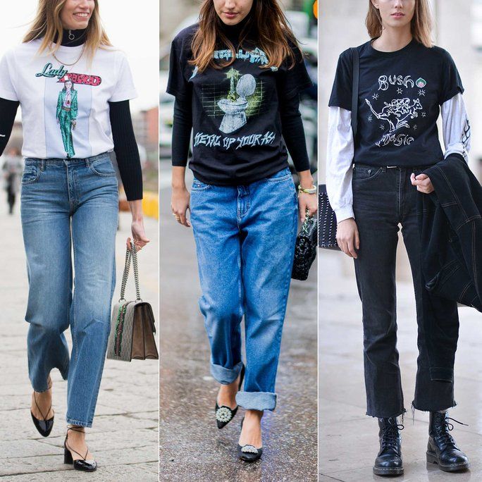 According to the fashion week street style stars, the graphic tee layered over a long sleeve shirt is back. Shirt Over Long Sleeve, T Shirt Over Long Sleeve, Shirt Layering Outfit, Long Sleeve Shirt Outfits, Layering T Shirts, Long Sleeve Layering, Long Sleeve Outfits, Layered T Shirt, Street Style Trends