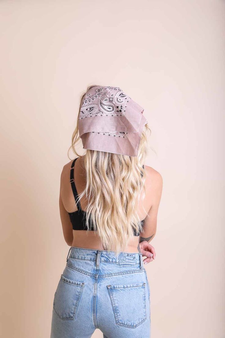 A muted colored, paisley print bandana that can be fastened as a hair scarf, ascot or face mask, whatever your heart desires. #LoveMyLeto Dimensions: 21" x 21" Imported Western Bandana, Bandana Girl, Sorority Rush Dresses, Bachelorette Dress, Rush Dresses, Hair Scarf, Bandana Print, Jumpsuit Shorts Rompers, Kids Hair