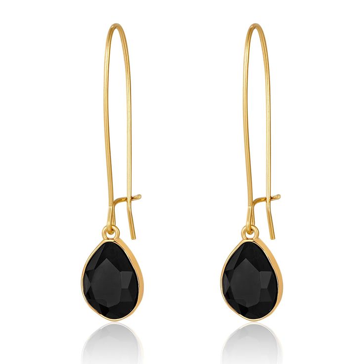 PRICES MAY VARY. Unique design: Our gold earrings, featuring a drop-pendant design, showcase timeless elegance. Each teardrop earrings highlights a unique black resin, resembling a delicate teardrop, symbolizing grace and sophistication. Good material: Crafted from durable brass with a gold finish, our black resin earrings boast both durability and a touch of luxury. The inclusion of a black resin adds a subtle and stylish contrast for our resin earrings . Appropriate dimensions: For this earrin Black Earrings Elegant, Wedding Guest Jewelry, Abstract Earrings, Teardrop Dangle Earrings, Black Resin, Dangly Earrings, Gift Pouch, Resin Earrings, Hypoallergenic Earrings