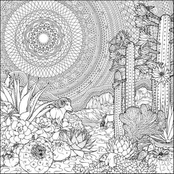 Trippy Flower Coloring Pages