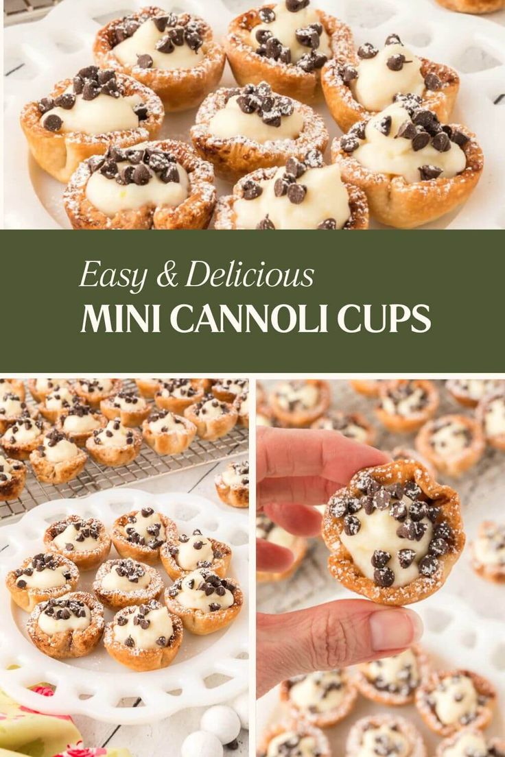 easy and delicious mini cannoli cups